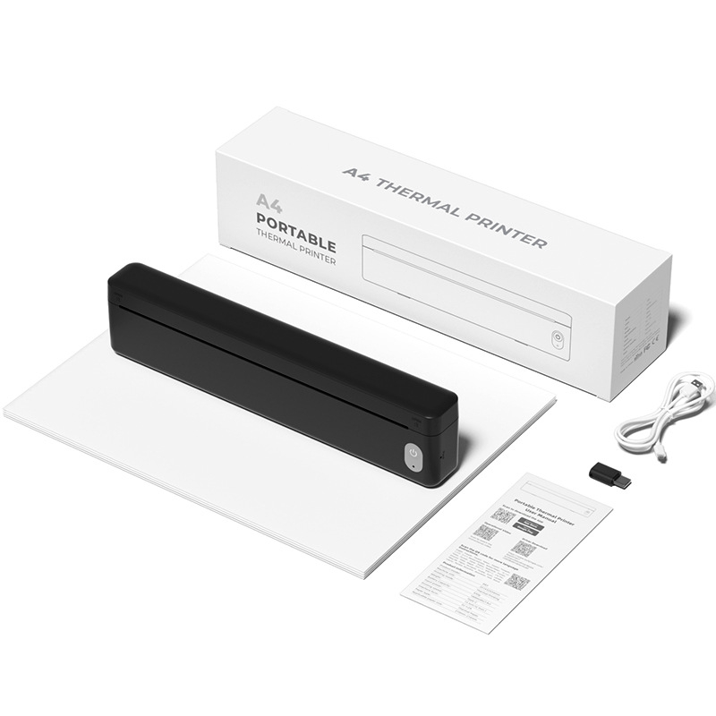 Prijenosni Bluetooth A4 termalni pisač za kućnu i uredsku upotrebu – kompaktni pisač dokumenata