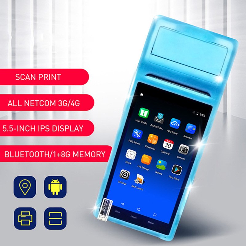 5,5-inčni dodirni termalni POS pisač za račune, Wi-Fi i Bluetooth, ručni PDA