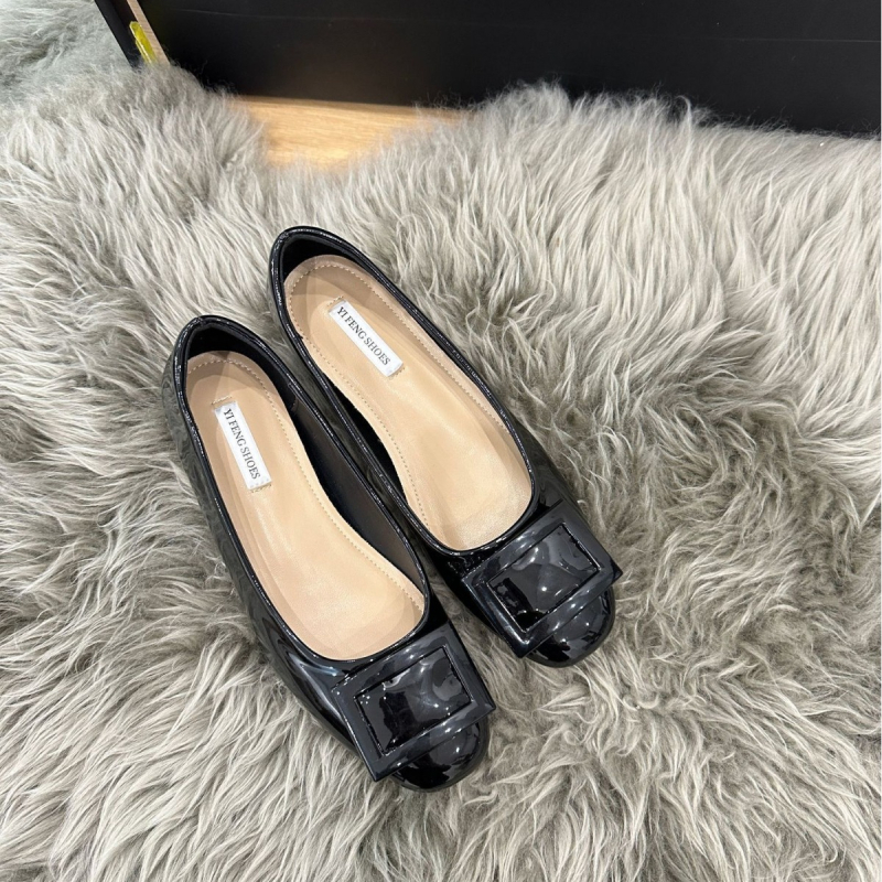 5 cm povećanje visine, ženske cipele s kvadratnom kopčom, mekana lakirana koža, okrugli vrh, slip-on, svakodnevni stil