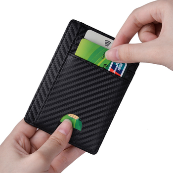 JINBAOLAI Kožni RFID držač kartica s antimagnetnom zaštitom