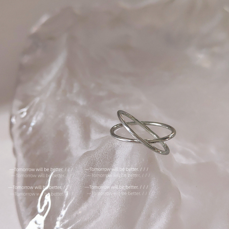 Geometrijski bakreni prsten s križnim omatanjem za kažiprst, visoka moda