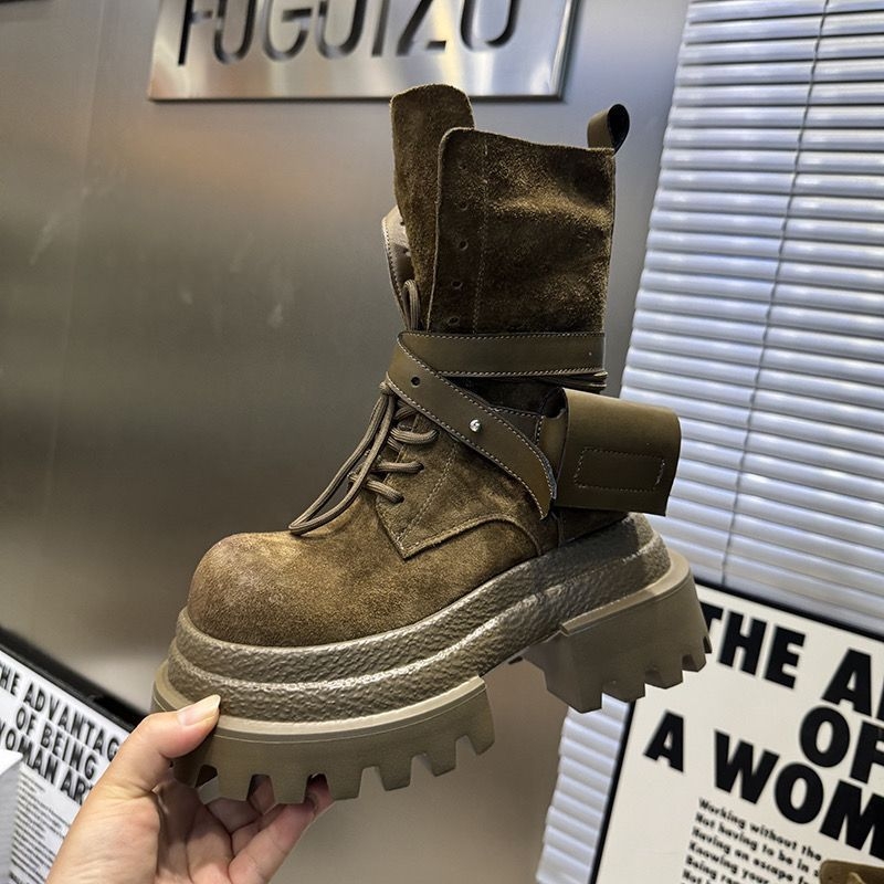 Ženske Martin čizme s debelim potplatom, britski stil, kratke čizme, retro mat finiš, 2026 model