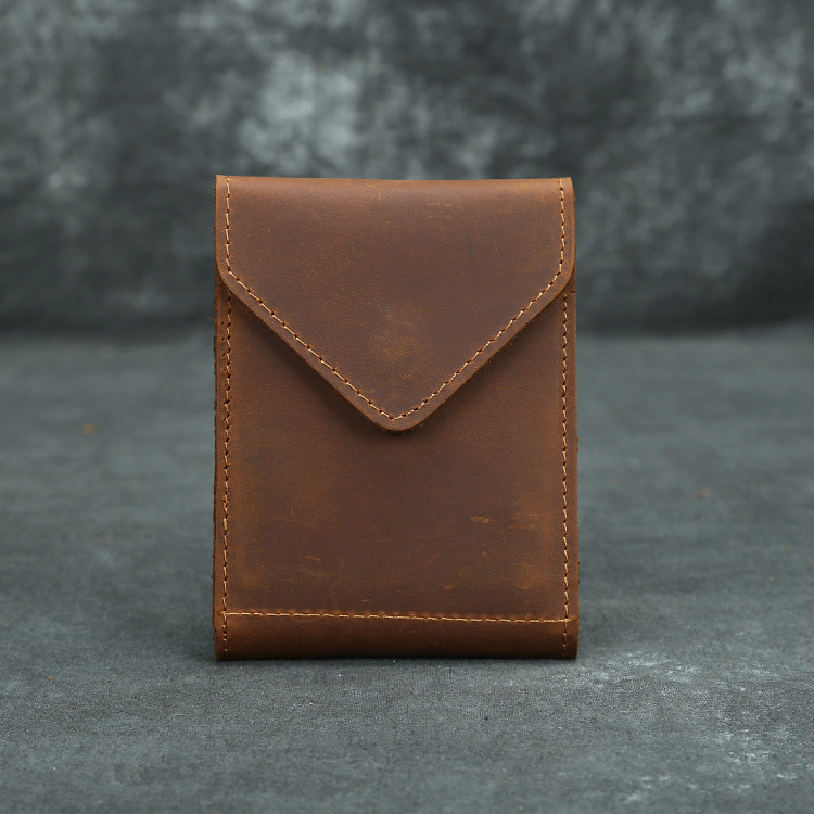 Kožni držač za vozačku dozvolu od prave kože, vrhunska goveđa koža, ručno izrađena vintage Crazy Horse koža, minimalistički dizajn, unisex, model LD221