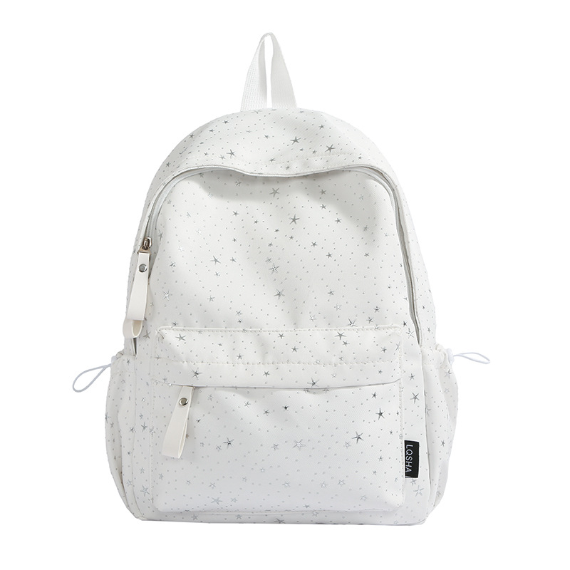 Dámsky školský batoh s hviezdnym motívom z nylonu, vhodný pre študentky stredných škôl a gymnázií, 15-palcový notebook, kapacita 36–55 l