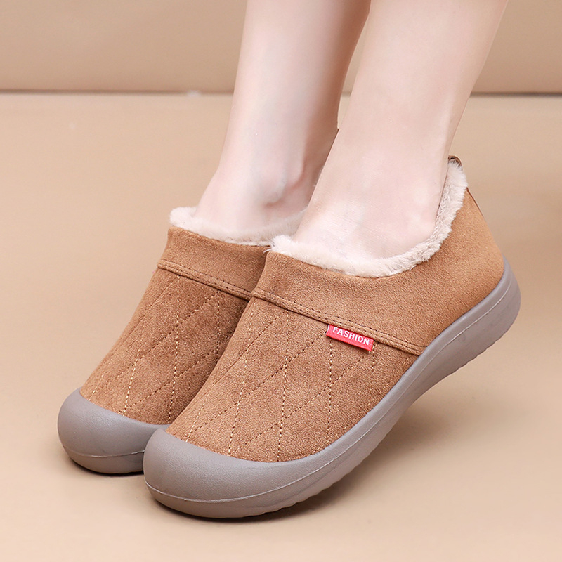 Ženske zimske čizme od pamuka s plišastom podstavom, tople i moderne slip-on čizme