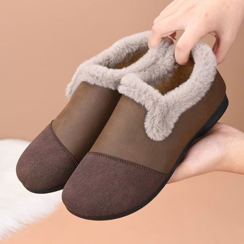 Old Beijing zimné dámske slip-on topánky s fleecovou podšívkou, teplé a protišmykové snehové topánky