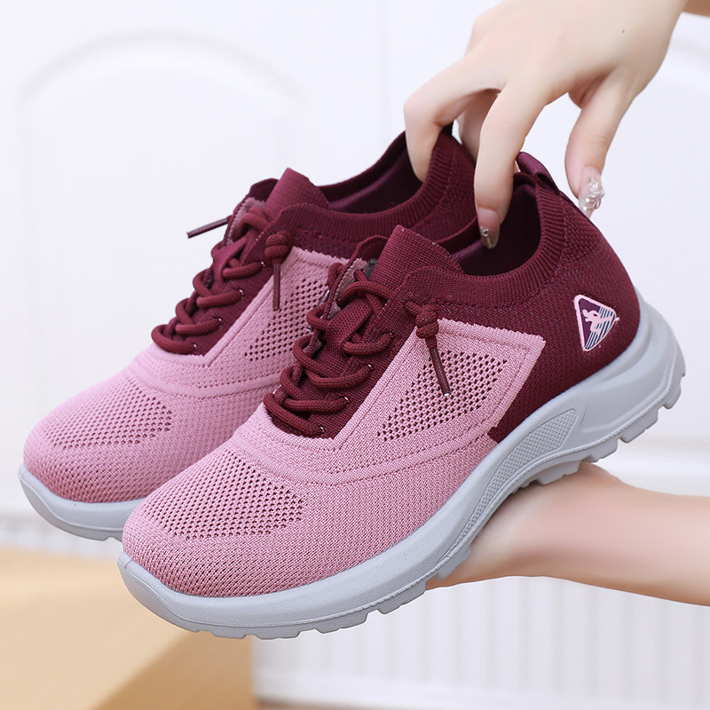 Pantofi damă din stofă Old Beijing, Flyknit, sport casual de toamnă 2025, fără șireturi
