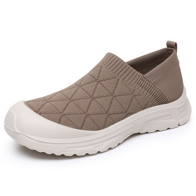 Γυναικείες καλοκαιρινές Slip-On παπούτσια με μαλακή σόλα, ελαφρύ επάνω μέρος από ύφασμα, χαμηλό ύψος, στρογγυλή μύτη, άνετα