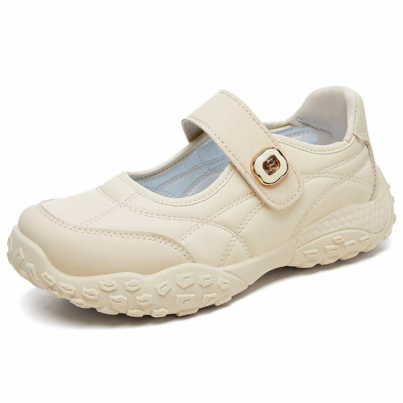 Pantofi damă din material textil în stil Beijing vechi, talpă moale, Mary Jane confortabile pentru purtare zilnică