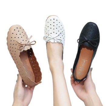 Γυναικείες slip-on φλατ παπούτσια για άνοιξη-φθινόπωρο, λευκές, PU επάνω, PVC σόλα