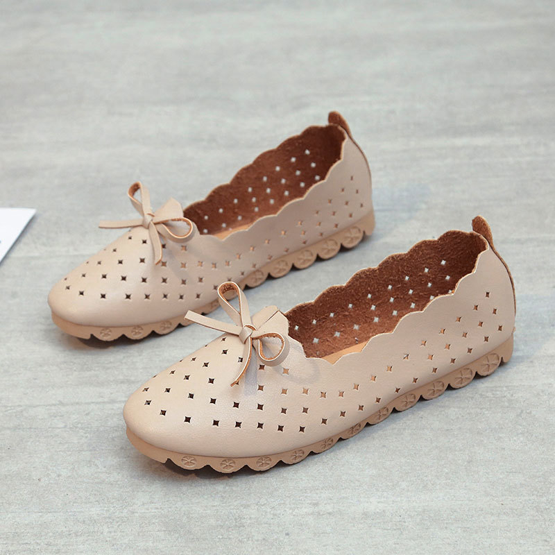 Γυναικείες slip-on φλατ παπούτσια για άνοιξη-φθινόπωρο, λευκές, PU επάνω, PVC σόλα