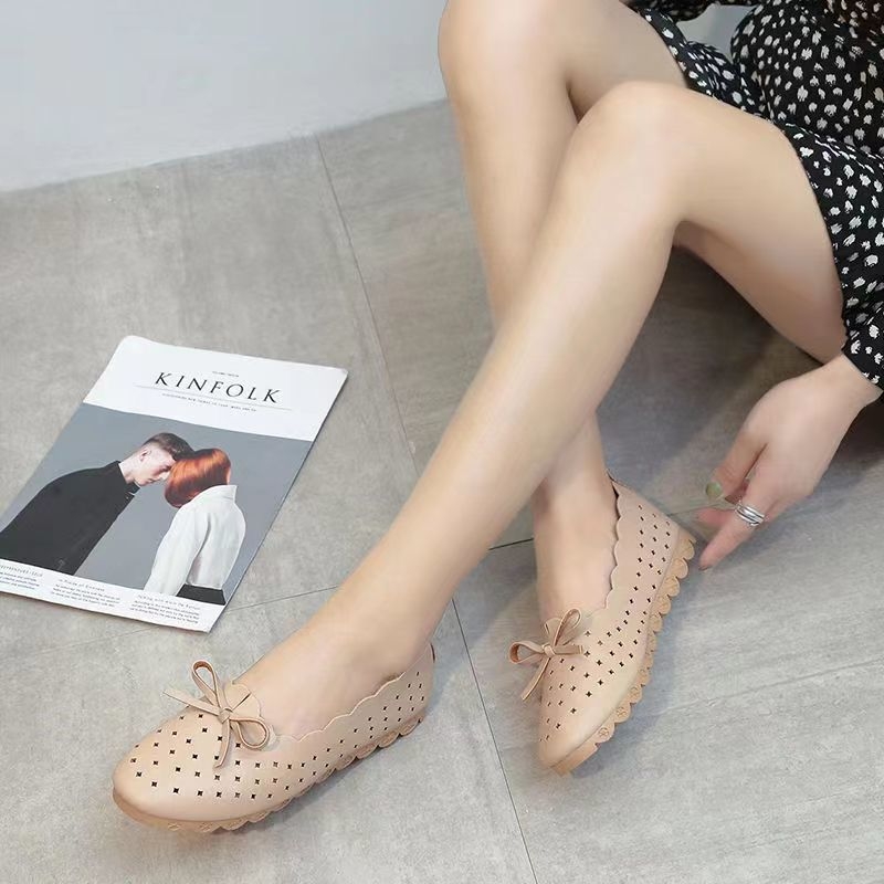 Γυναικείες slip-on φλατ παπούτσια για άνοιξη-φθινόπωρο, λευκές, PU επάνω, PVC σόλα