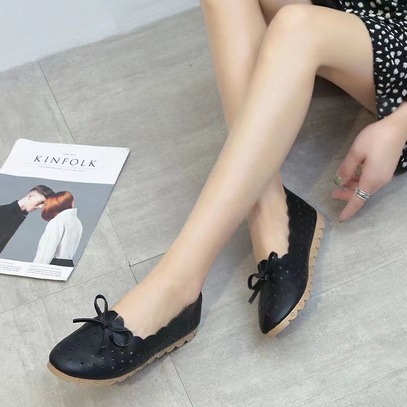 Γυναικείες slip-on φλατ παπούτσια για άνοιξη-φθινόπωρο, λευκές, PU επάνω, PVC σόλα