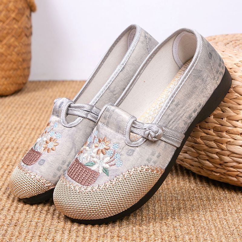 Ženske letnje mrežaste slip-on cipele, prozračan gornji dio, mekana potplata, izvezeni detalji, casual obuća