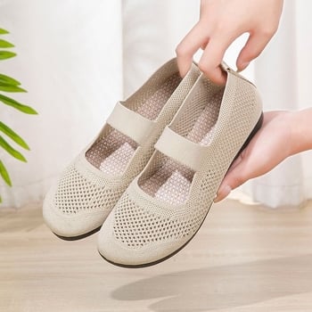 Nyári női hálószövetes slip-on cipő, lélegző felsőrész, PVC talp, csúszásmentes, kerek orr, alacsony profil