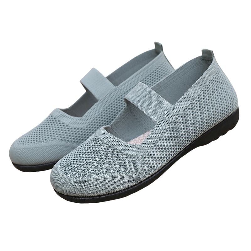 Nyári női hálószövetes slip-on cipő, lélegző felsőrész, PVC talp, csúszásmentes, kerek orr, alacsony profil