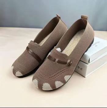 Ženske slip-on tenisice s prozračnom mrežicom, udobna mekana potplata, casual stil, niski profil, četvrtasti vrh prsta