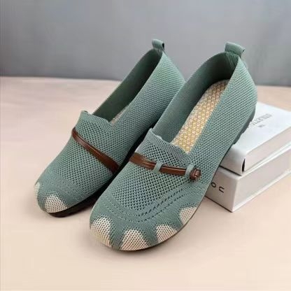 Ženske slip-on tenisice s prozračnom mrežicom, udobna mekana potplata, casual stil, niski profil, četvrtasti vrh prsta