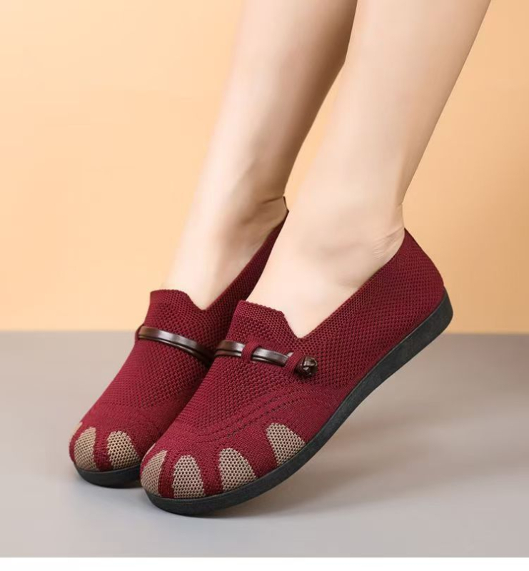 Ženske slip-on tenisice s prozračnom mrežicom, udobna mekana potplata, casual stil, niski profil, četvrtasti vrh prsta
