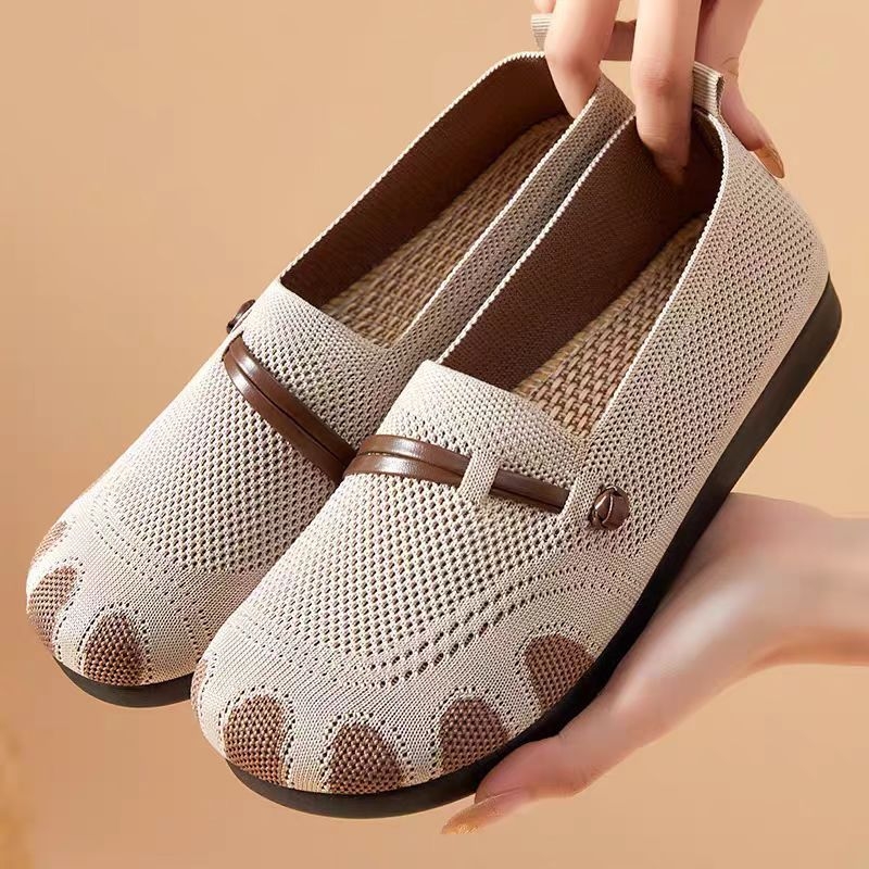 Ženske slip-on tenisice s prozračnom mrežicom, udobna mekana potplata, casual stil, niski profil, četvrtasti vrh prsta