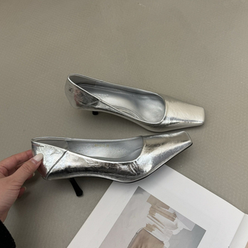 Ženske cipele s kvadratnim prstom, francuskog stila, srednji pet 3–6 cm, slip-on, svakodnevna upotreba, proljeće 2026