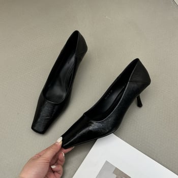 Ženske cipele s kvadratnim prstom, francuskog stila, srednji pet 3–6 cm, slip-on, svakodnevna upotreba, proljeće 2026