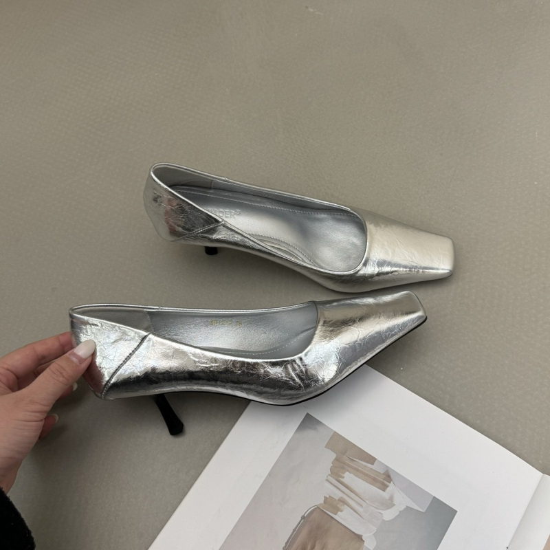 Ženske cipele s kvadratnim prstom, francuskog stila, srednji pet 3–6 cm, slip-on, svakodnevna upotreba, proljeće 2026