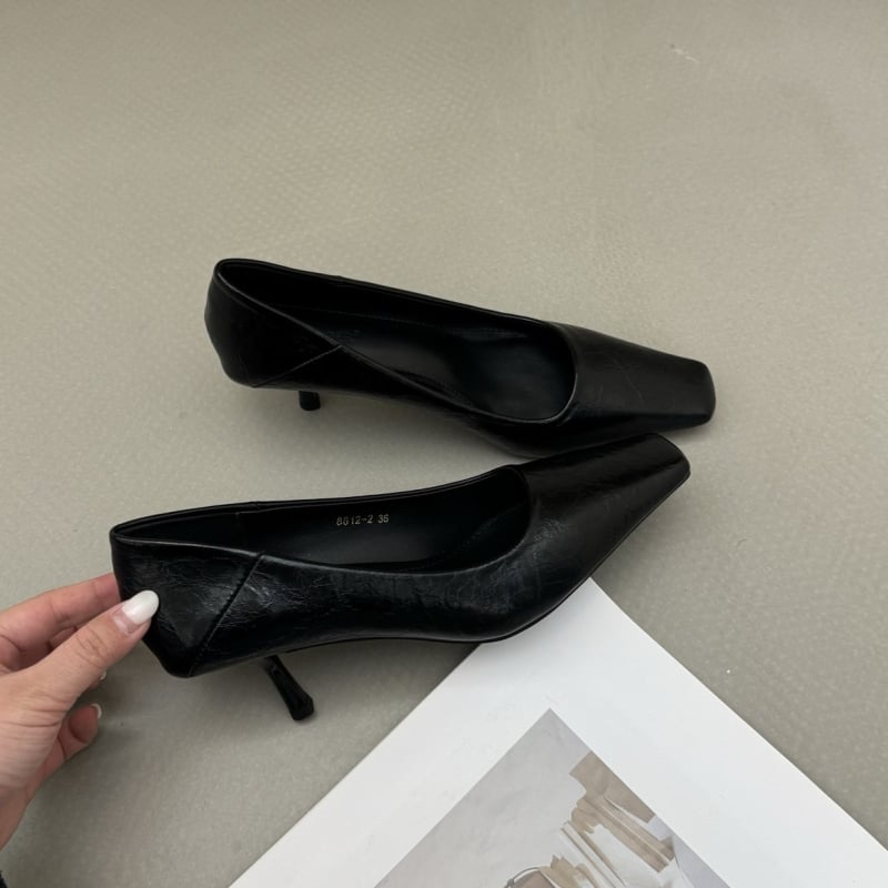 Ženske cipele s kvadratnim prstom, francuskog stila, srednji pet 3–6 cm, slip-on, svakodnevna upotreba, proljeće 2026