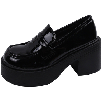 Ženske Mary Jane loaferice s debelim potpeticama i zaobljenim vrhom, britanski stil