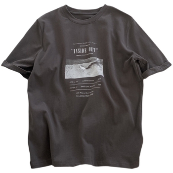 Ženski pamučni T-shirt kratkih rukava, korejskog stila, opuštena silueta, okrugli izrez, kod 23039, ljeto 2026