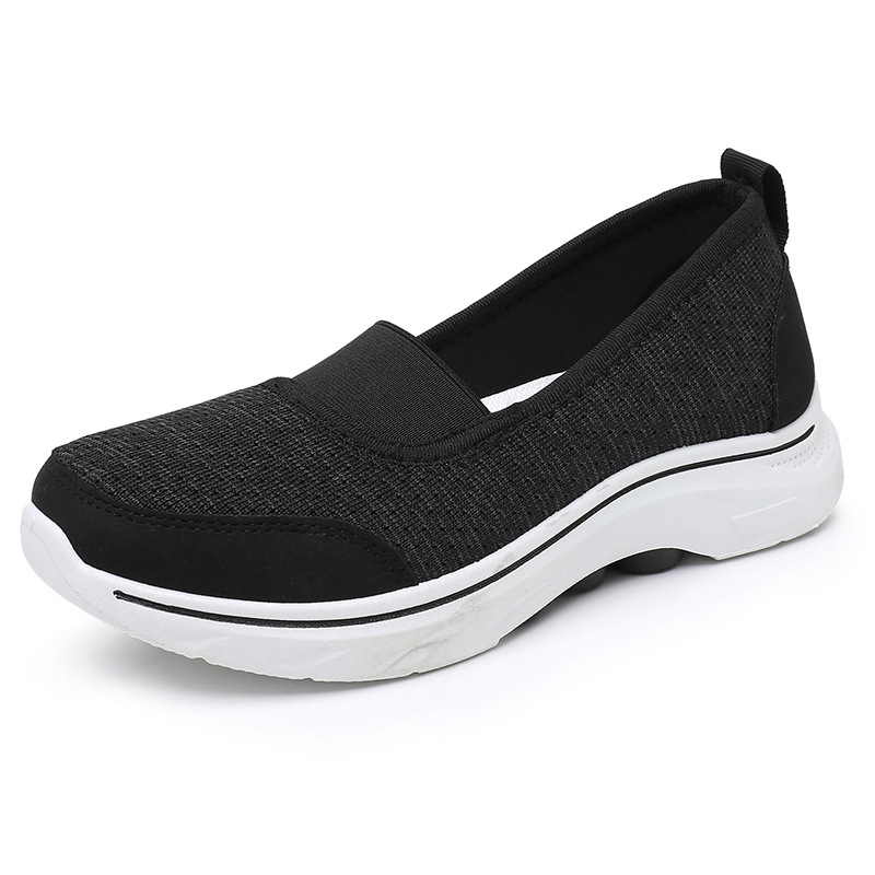 Ženske prozračne slip-on balerinke s mekanom potplatom, okruglim prstom i plitkim otvorom