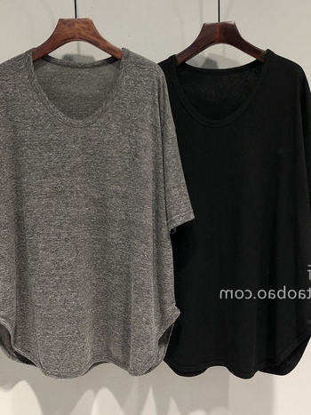Ženski T-shirt s V-izrezom, kratki rukavi, srednja duljina, udoban kroj, jednobojna, korejski stil, plus size, ljetni