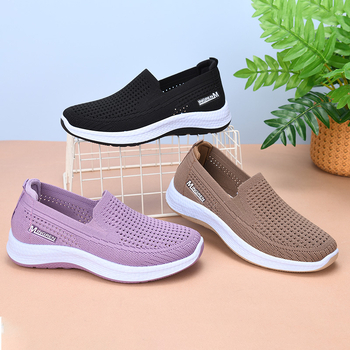 Ženske mrežaste tenisice za proleće i leto, slip-on, prozračne, mekani potplat, udoban za hodanje