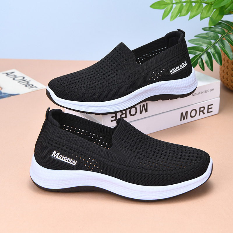 Ženske mrežaste tenisice za proleće i leto, slip-on, prozračne, mekani potplat, udoban za hodanje