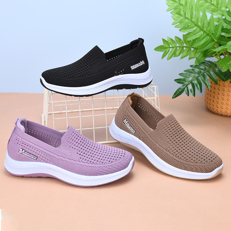 Ženske mrežaste tenisice za proleće i leto, slip-on, prozračne, mekani potplat, udoban za hodanje
