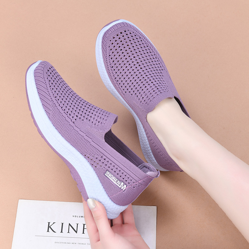 Ženske mrežaste tenisice za proleće i leto, slip-on, prozračne, mekani potplat, udoban za hodanje