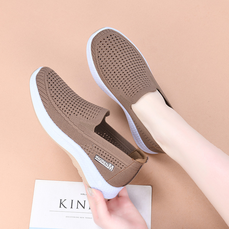 Ženske mrežaste tenisice za proleće i leto, slip-on, prozračne, mekani potplat, udoban za hodanje
