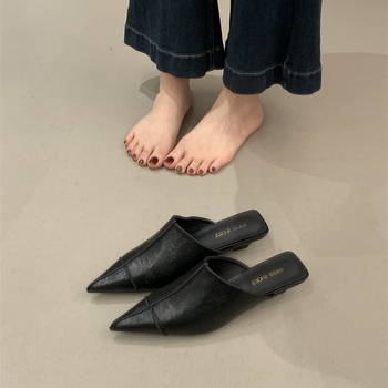 Női zárt orrú papucsok hátul nyitott slip-on stílussal, európai stílus, nyár 2026