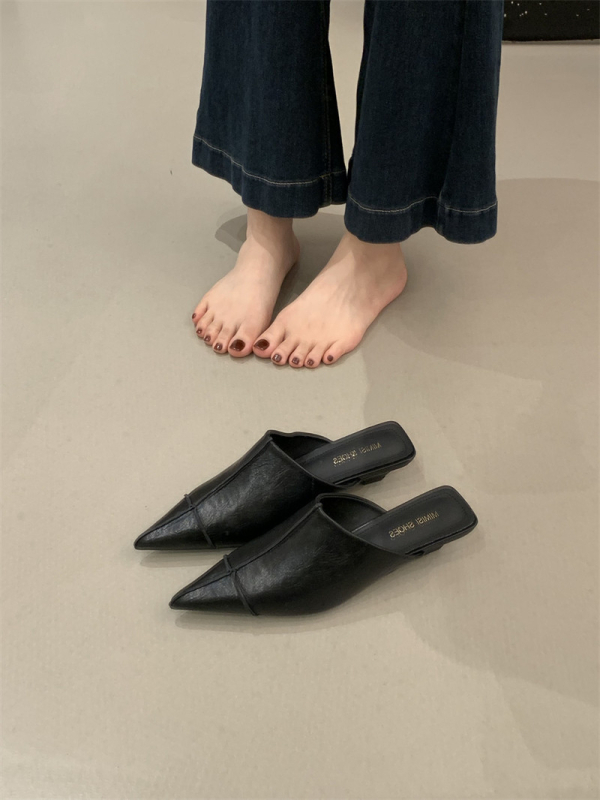 Női zárt orrú papucsok hátul nyitott slip-on stílussal, európai stílus, nyár 2026