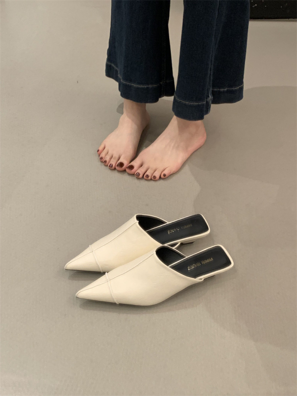 Női zárt orrú papucsok hátul nyitott slip-on stílussal, európai stílus, nyár 2026