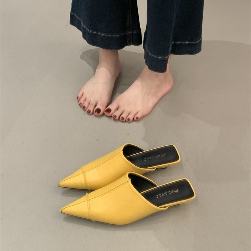 Női zárt orrú papucsok hátul nyitott slip-on stílussal, európai stílus, nyár 2026
