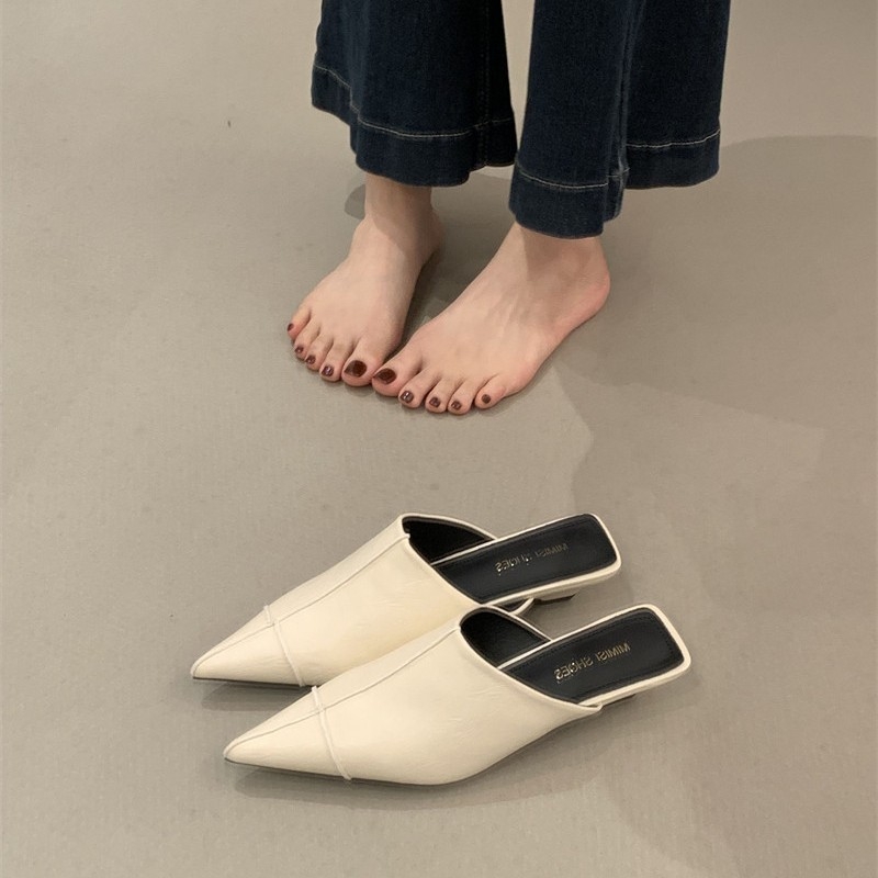 Női zárt orrú papucsok hátul nyitott slip-on stílussal, európai stílus, nyár 2026