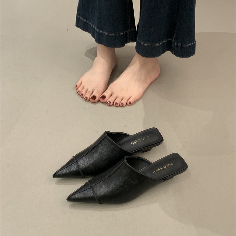 Női zárt orrú papucsok hátul nyitott slip-on stílussal, európai stílus, nyár 2026