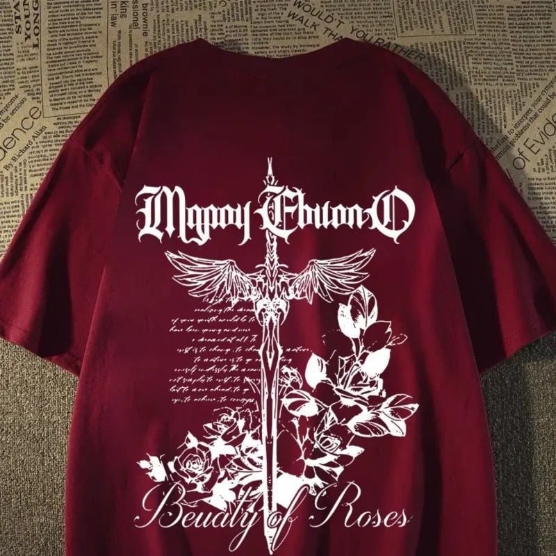 Američki stil street hip-hop ležerni ženski T-shirt s križnim dizajnom i okruglim izrezom, ljeto za parove