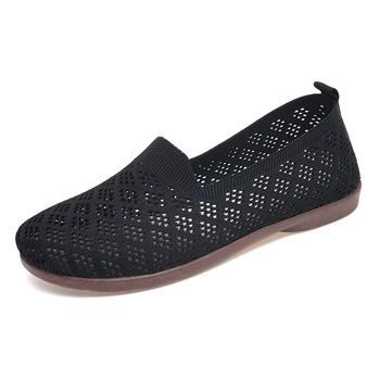Ženske ljetne prozračne mrežaste tekstilne cipele, lagane i udobne slip-on loafers