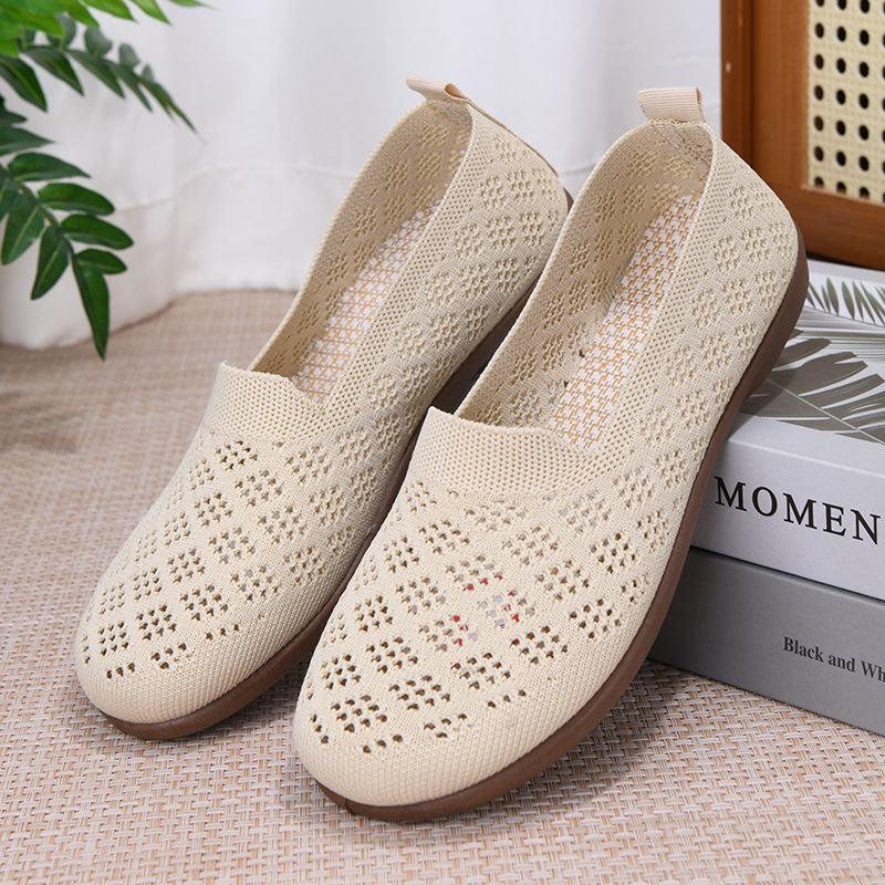 Ženske ljetne prozračne mrežaste tekstilne cipele, lagane i udobne slip-on loafers