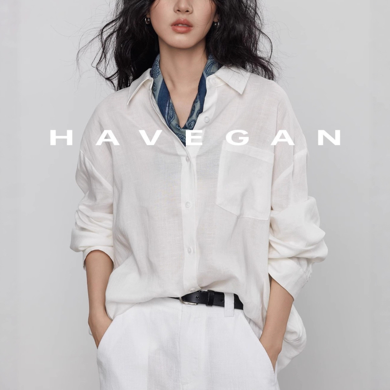Ženska košulja s dugim rukavima od mješavine Tencel-linen, vintage stil, ležerna elegancija za posao