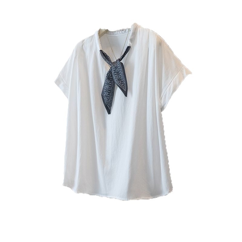 T-Shirt za žene u plus veličini, korejskog stila s blokovima boja, kratki rukavi, udoban kroj, svakodnevni top