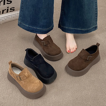 Ženske mokasine s debelim potplatom u Birkenstock stilu, platforma slip-on cipele za jesen 2025