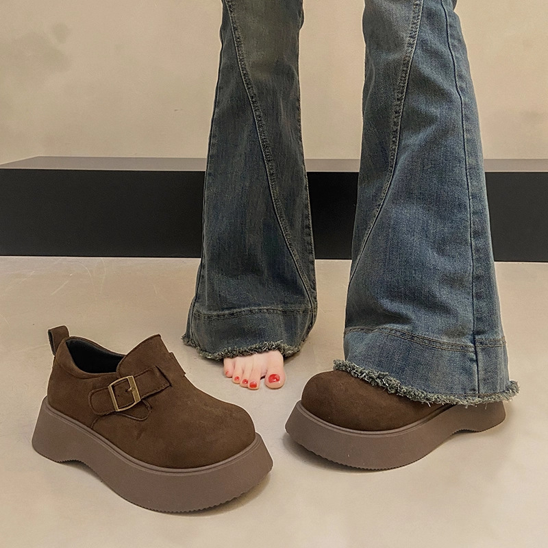 Ženske mokasine s debelim potplatom u Birkenstock stilu, platforma slip-on cipele za jesen 2025